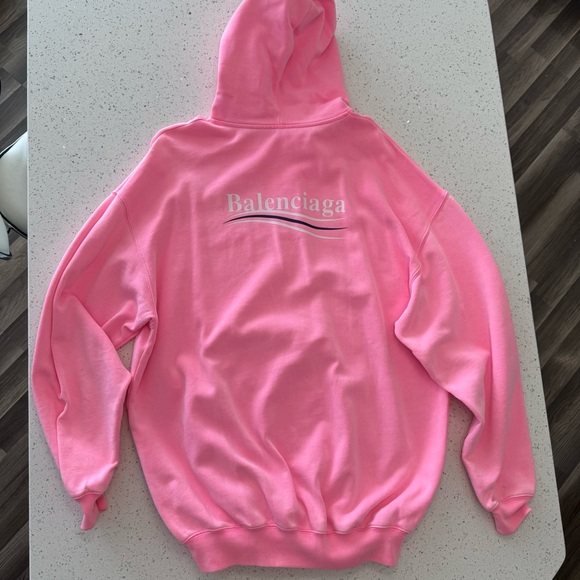 Balenciaga Pink oversized Hoodie - Picture 1 of 10